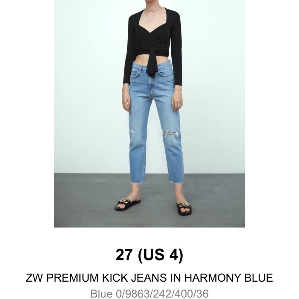 Zara kick jeans in harmony blue